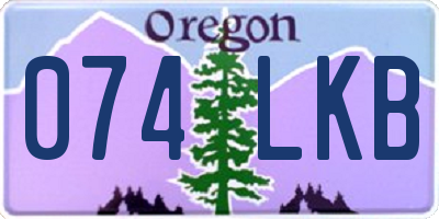 OR license plate 074LKB