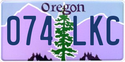 OR license plate 074LKC
