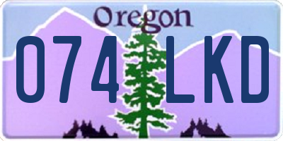 OR license plate 074LKD