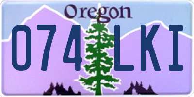 OR license plate 074LKI