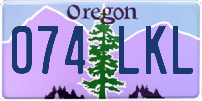 OR license plate 074LKL