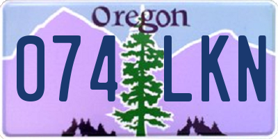 OR license plate 074LKN