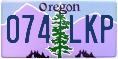 OR license plate 074LKP