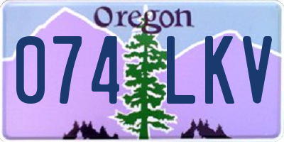 OR license plate 074LKV