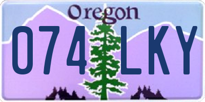 OR license plate 074LKY