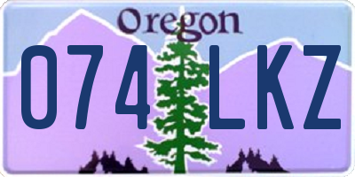 OR license plate 074LKZ