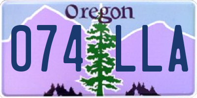 OR license plate 074LLA