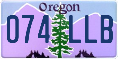 OR license plate 074LLB