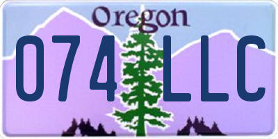 OR license plate 074LLC