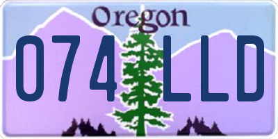 OR license plate 074LLD