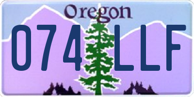 OR license plate 074LLF
