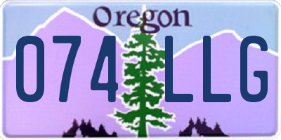 OR license plate 074LLG