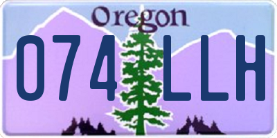 OR license plate 074LLH