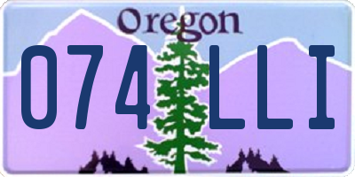 OR license plate 074LLI
