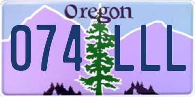 OR license plate 074LLL