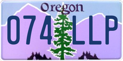 OR license plate 074LLP