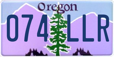 OR license plate 074LLR