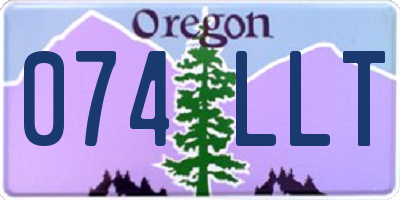 OR license plate 074LLT
