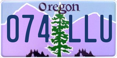 OR license plate 074LLU