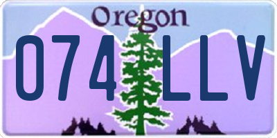 OR license plate 074LLV