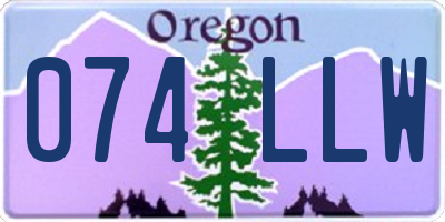OR license plate 074LLW