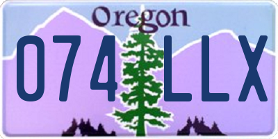 OR license plate 074LLX