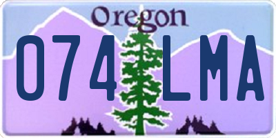OR license plate 074LMA