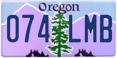 OR license plate 074LMB