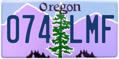 OR license plate 074LMF