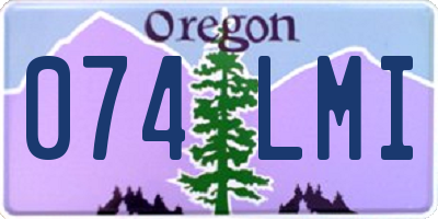 OR license plate 074LMI