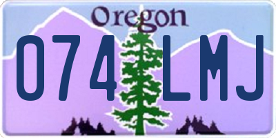 OR license plate 074LMJ