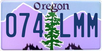 OR license plate 074LMM