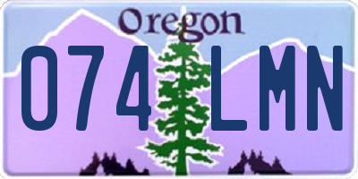 OR license plate 074LMN