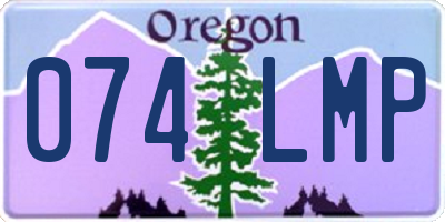 OR license plate 074LMP