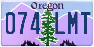 OR license plate 074LMT