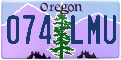 OR license plate 074LMU