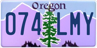 OR license plate 074LMY