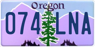 OR license plate 074LNA