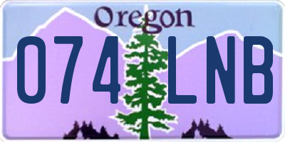 OR license plate 074LNB