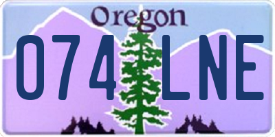OR license plate 074LNE