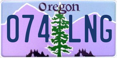 OR license plate 074LNG
