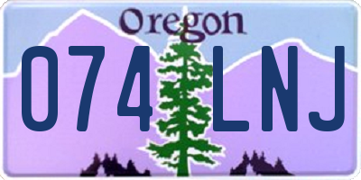 OR license plate 074LNJ