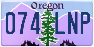 OR license plate 074LNP