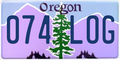 OR license plate 074LOG