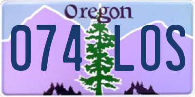 OR license plate 074LOS