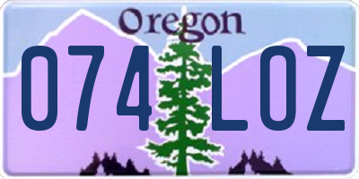 OR license plate 074LOZ
