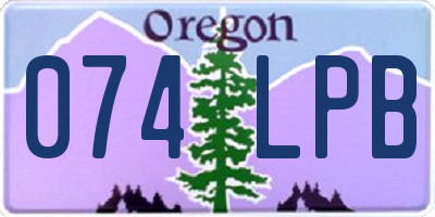 OR license plate 074LPB