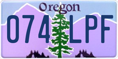 OR license plate 074LPF