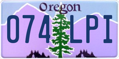 OR license plate 074LPI