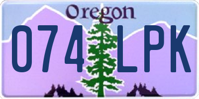 OR license plate 074LPK
